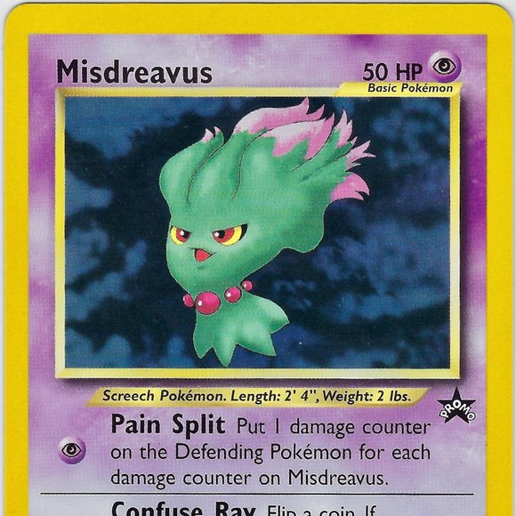 Near Mint Misdreavus Promo #39 Black Star Promo Pokemon League 2002 - Picture 2 of 3